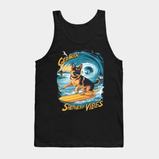 Surfing German Shepherd Tank Top